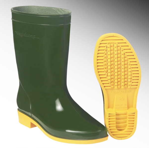 Ủng đi nước 2 màu rêu vàng
