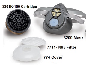 Mặt nạ lọc độc 1 phin lọc 3M-3200