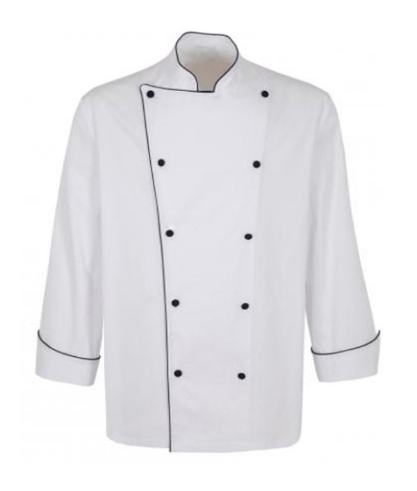 Áo bếp tay dài có viền