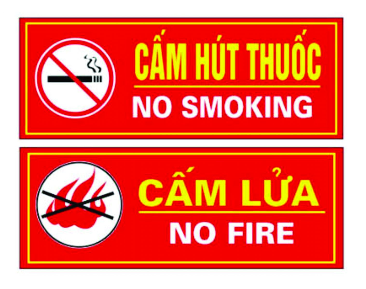 Bảng cấm lửa cấm hút thuốc