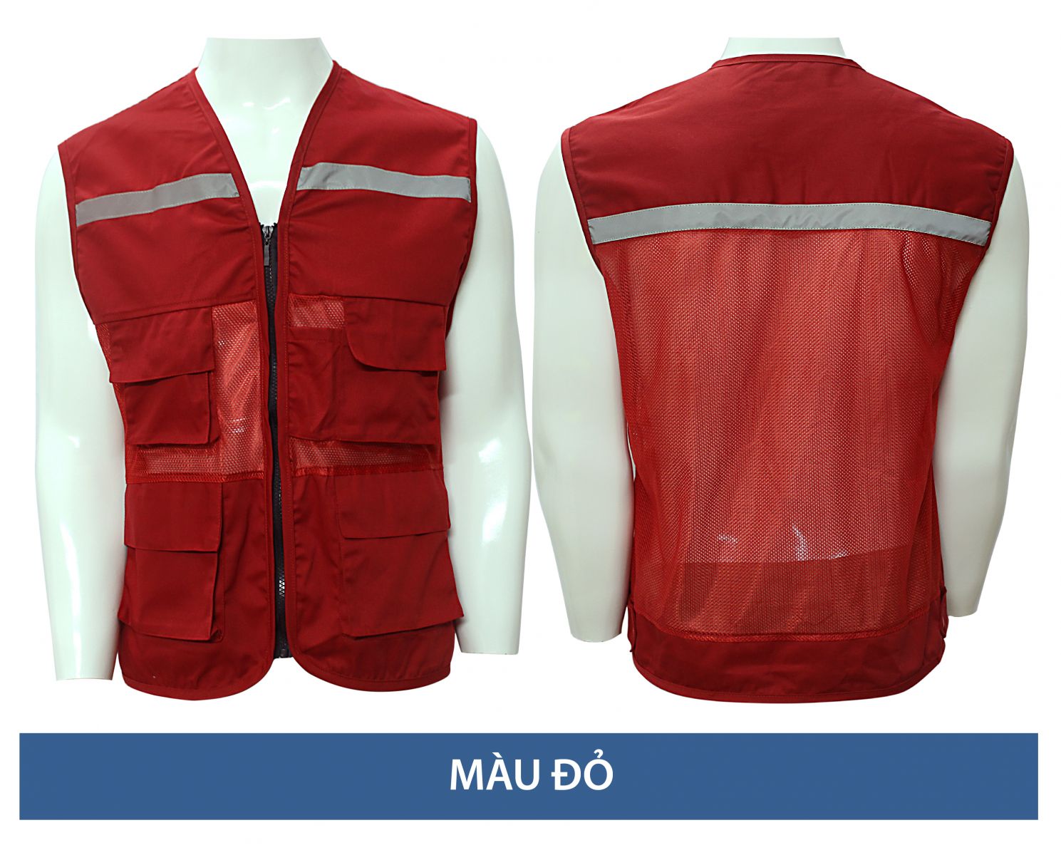 Áo khoát ghile bảo hộ may phối lưới