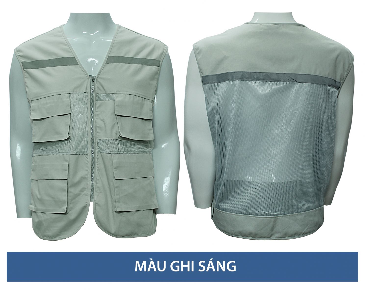 Áo ghile bảo hộ lao động phối phản quang