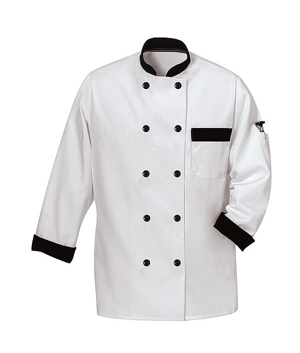 Áo bếp tay dài may phối